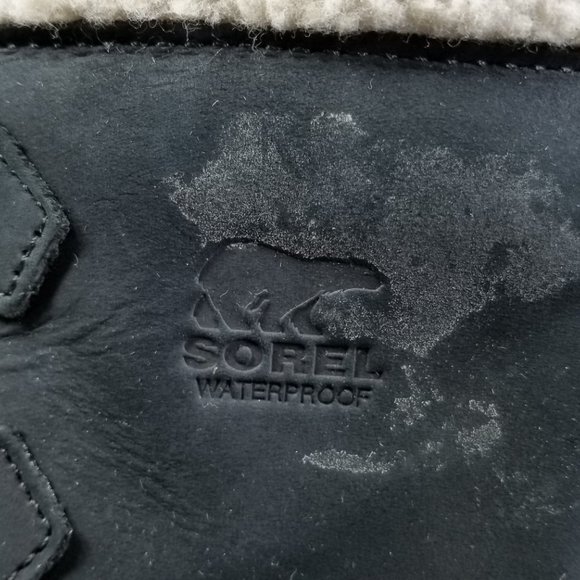 Sorel Caribou Slim Waterproof Boot, Black Leather & Rubber, Womens Size 7 / 38 - Picture 11 of 11